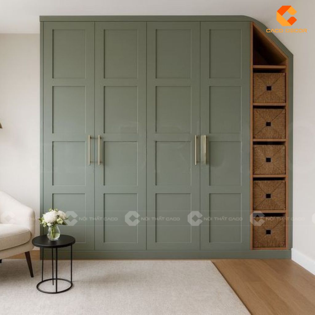 Mẫu Tủ Áo Âm Tường Gỗ Công Nghiệp Đẹp Tại CaCo 15